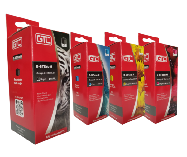 Pack 4 tintas alternativas Brother btD60bk