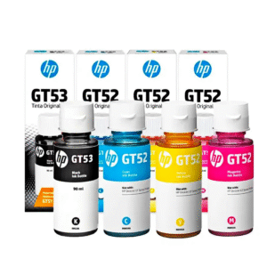 Pack Tinta Original HP GT-53/52 - B /C/Y/M, (4 Colores)
