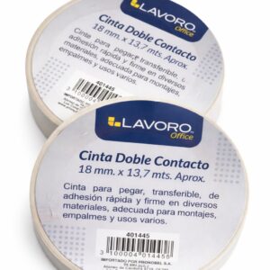 Cinta doble contacto 18mm. x 13,7 mts. aprox. Lavoro
